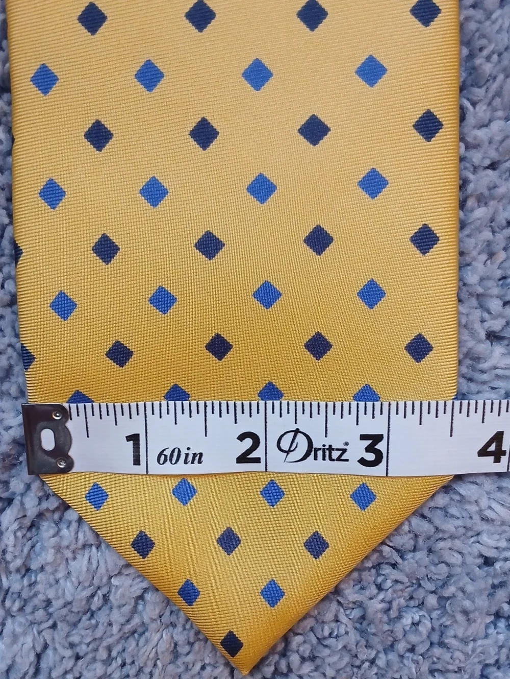 Lands' End Long Yellow Silk Tie